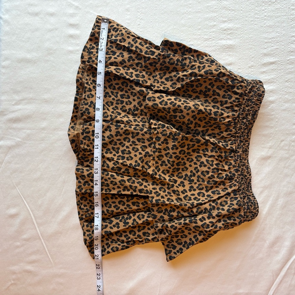 Old Navy Leopard print skirt, Old Navy Waffle Knit Top, Pink Skirt Button front - Picture 8 of 16